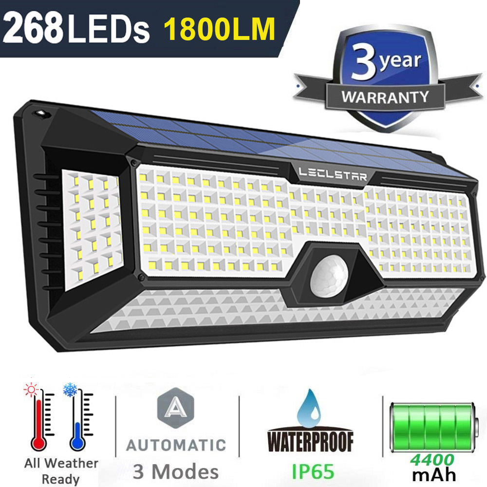 Motion Sensor Outdoor - LECLSTAR Solar Outdoor Lights - 268