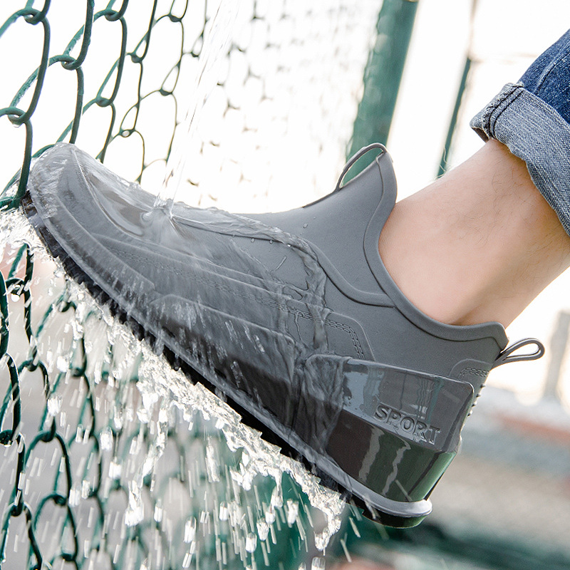 Outdoor Lighting Globes - Summer men's short tube rain boots