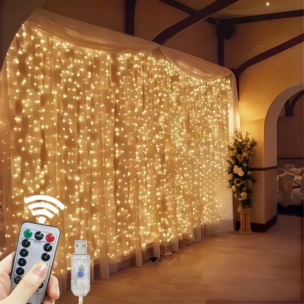 Outdoor Lighting Strip - 3/6m LED Curtain String Lights USB