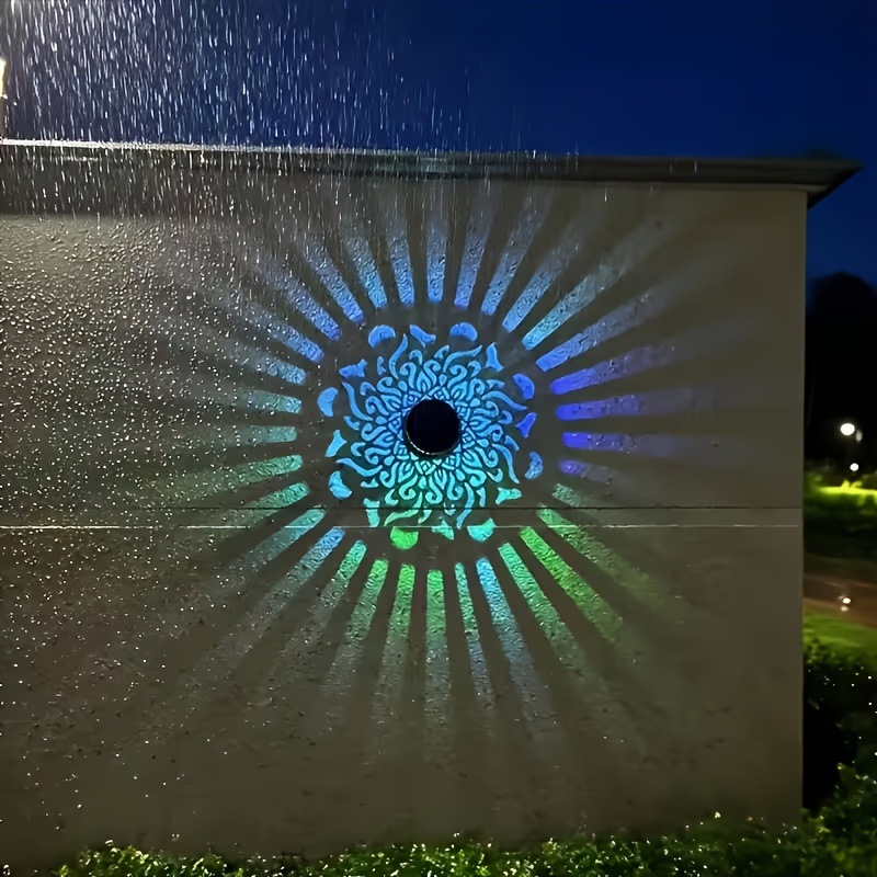 Outdoor Lighting Globes - Solar LED Wall Light Mandala Projection
