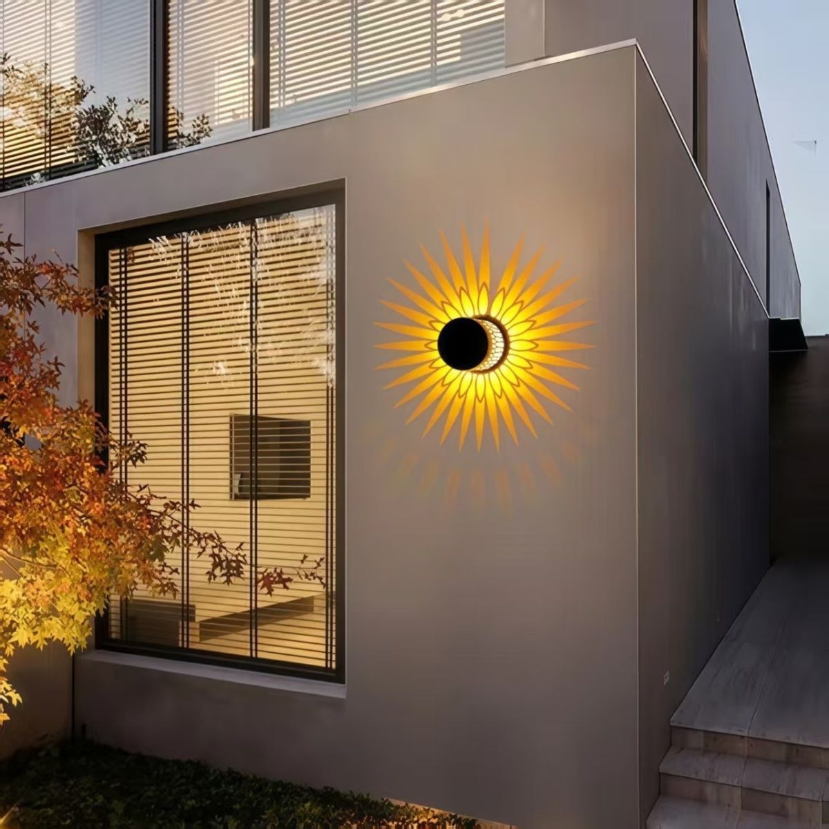 Outdoor Lighting Globes - Solar Powered Sensor Garden Light Waterproof