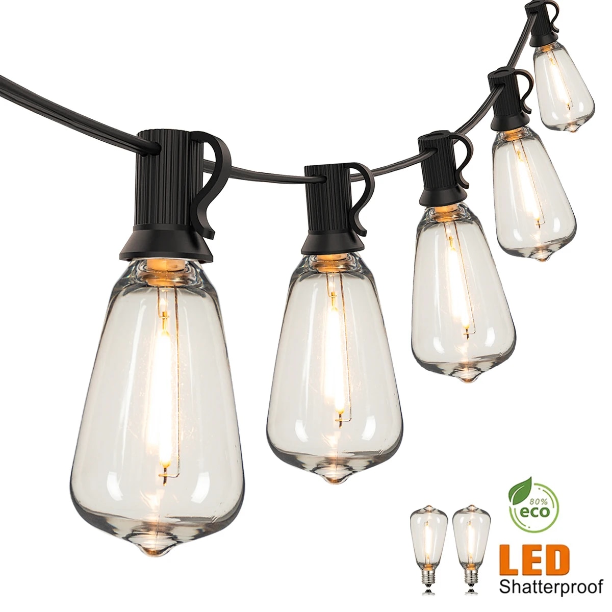 Outdoor Lighting Connectors - 110V US Plug ST38 String Lights