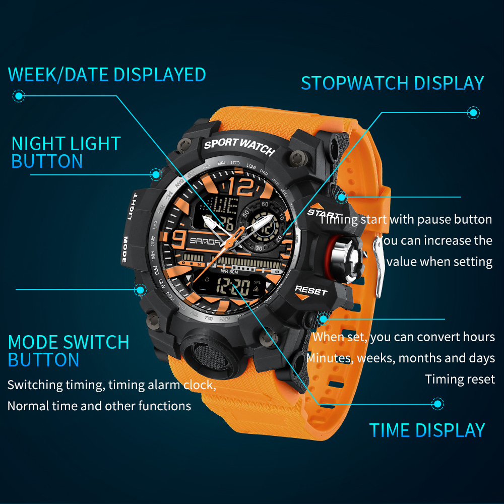 SANDA 3133 Outdoor Men's Watch - огляд і ціна Outdoor Lighting Zones