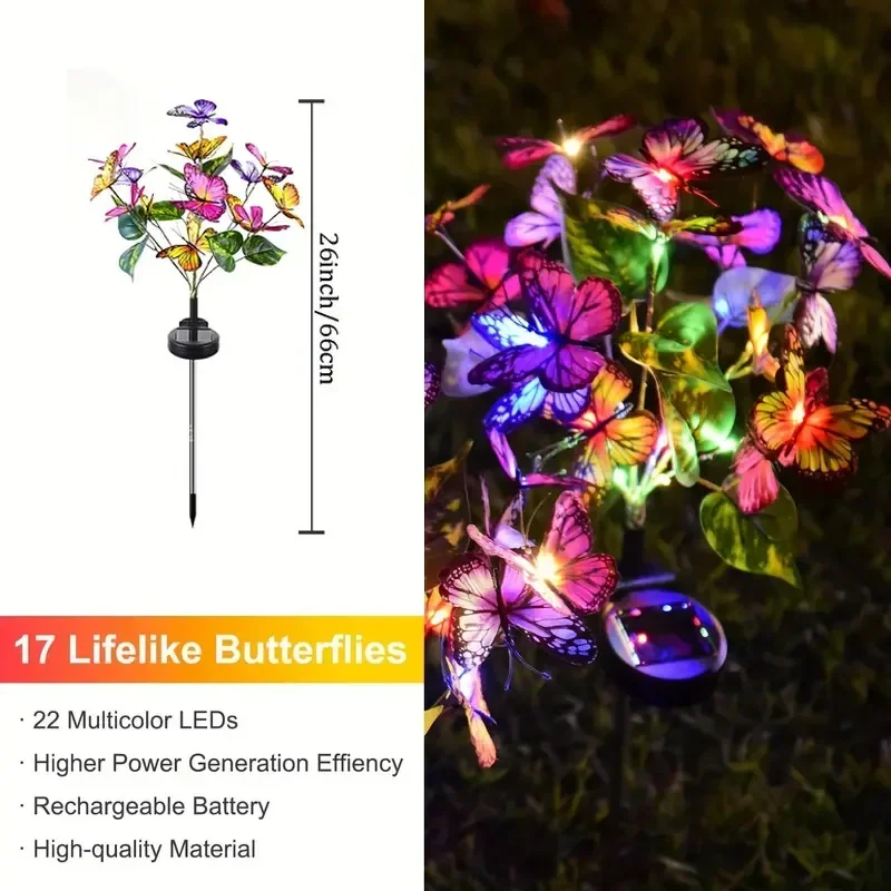 Solar LED Butterfly Garden Lig - огляд і ціна Outdoor Lighting Xmas