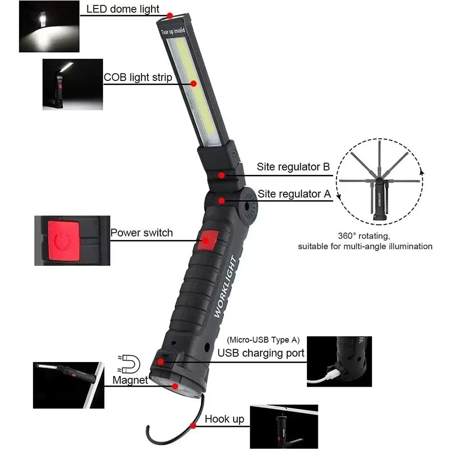 Portable LED Flashlight with M - огляд і ціна Outdoor Lighting Globes