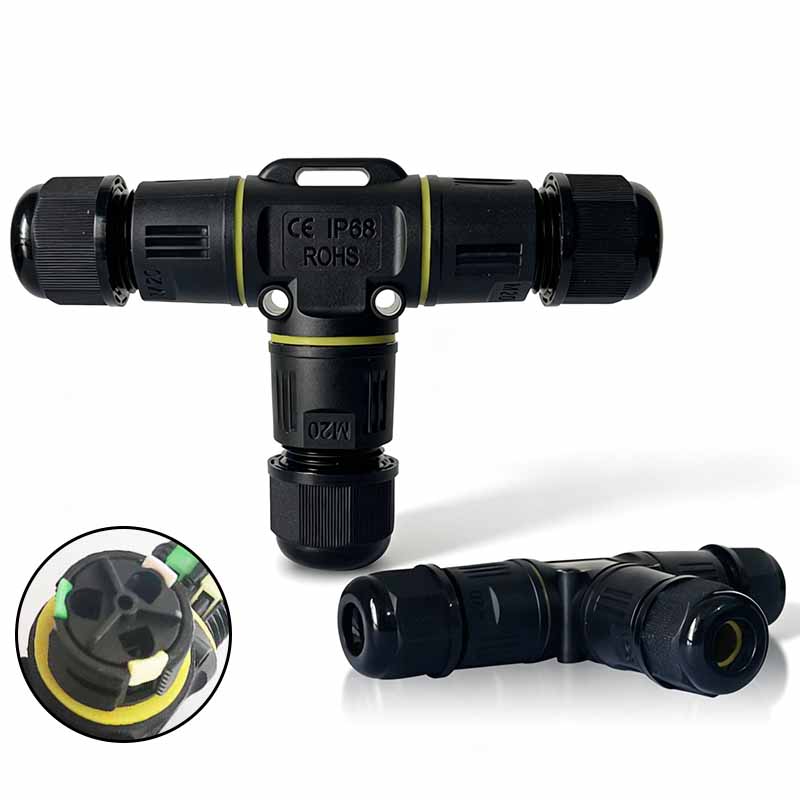 IP68 Waterproof T-Type Cable C - огляд і ціна Outdoor Lighting Connectors