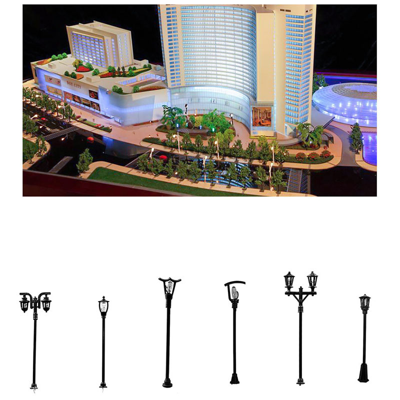 4Pcs Miniatures Road Light Mic - огляд і ціна Outdoor Lighting Xmas