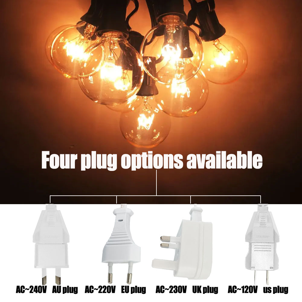 Vintage G40 Clear Bulb String  - огляд і ціна Outdoor Lighting Globes