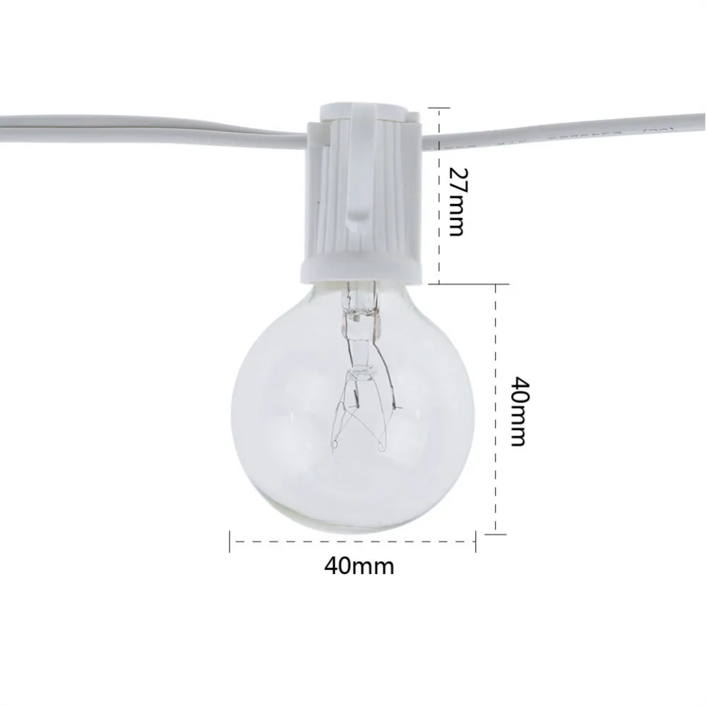 Vintage G40 Clear Bulb String  - огляд і ціна Outdoor Lighting Globes