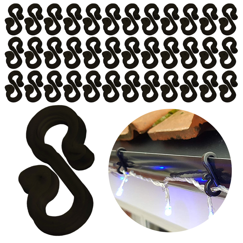 120Pcs Plastic Hooks Gutter Ho - огляд і ціна Outdoor Lighting Xmas