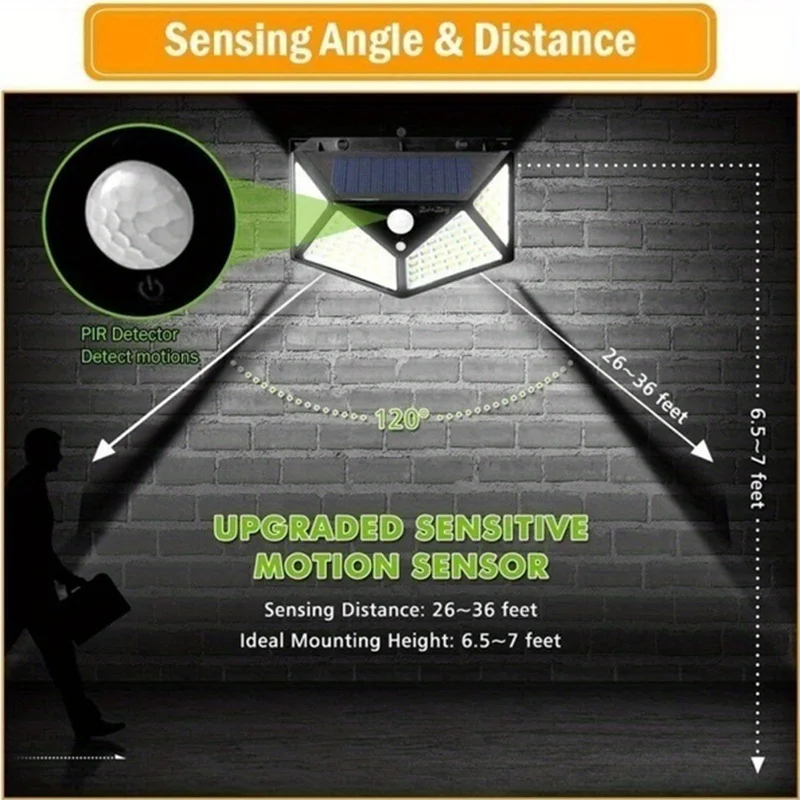 100Led Multifunctional Solar L - огляд і ціна Motion Sensor Outdoor
