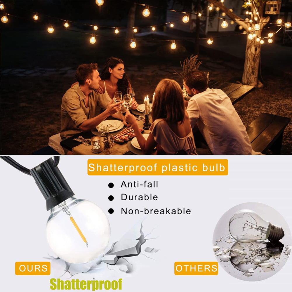 8M/15M G40 Globe String Lights - огляд і ціна Outdoor Lighting Globes