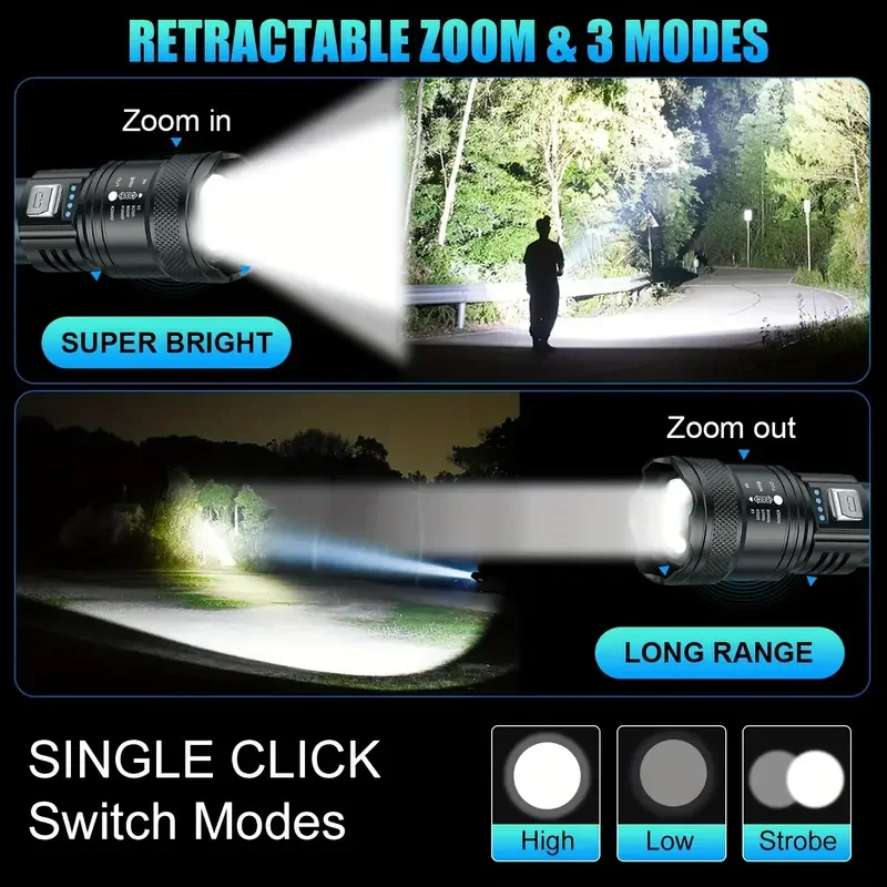 Tactical LED Flashlight 2000LM - огляд і ціна Outdoor Lighting Lowes
